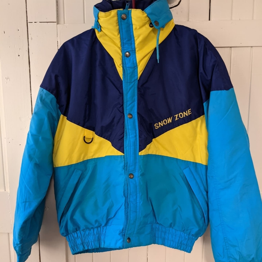 Snow Zone Vintage Retro Ski Winter Jacket